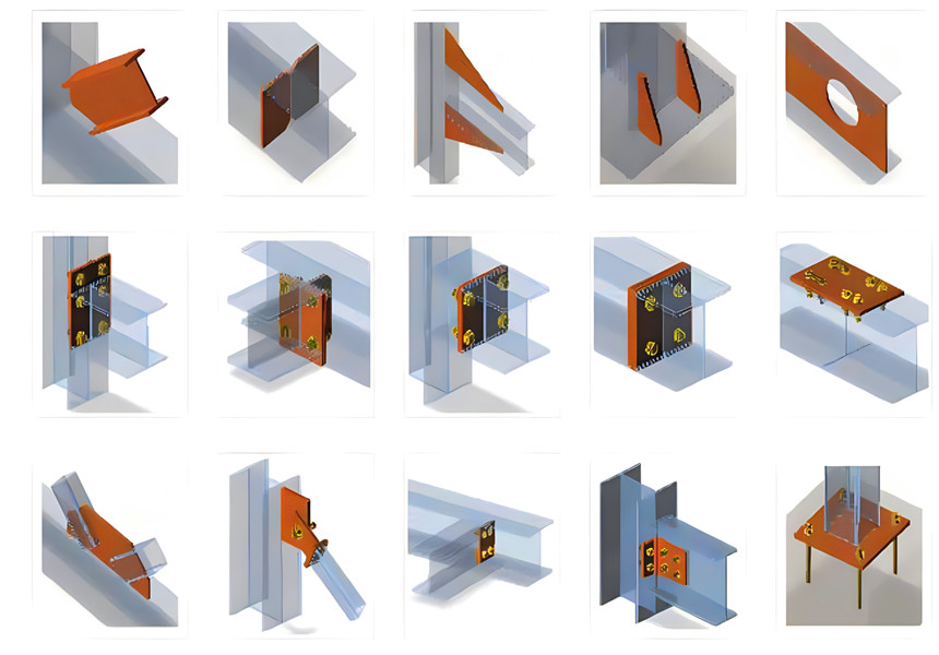 toda la estructura de acero