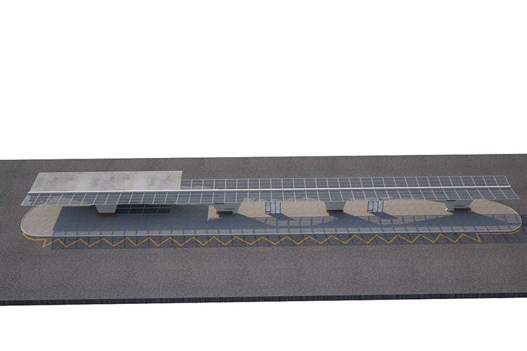 Solución de diseño de estructura de acero para estación de autobuses