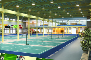 Arena del complejo deportivo interior para baloncesto y fútbol con estructura de marco de metal