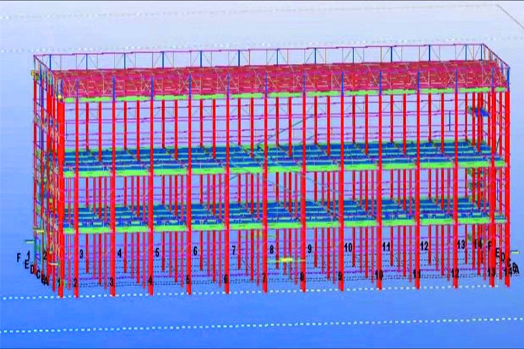 2 pisos edificio de acero