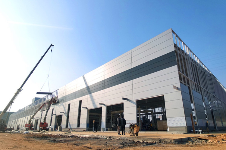 Edificio de estructura de acero industrial para taller de fábrica y almacén de almacenamiento
