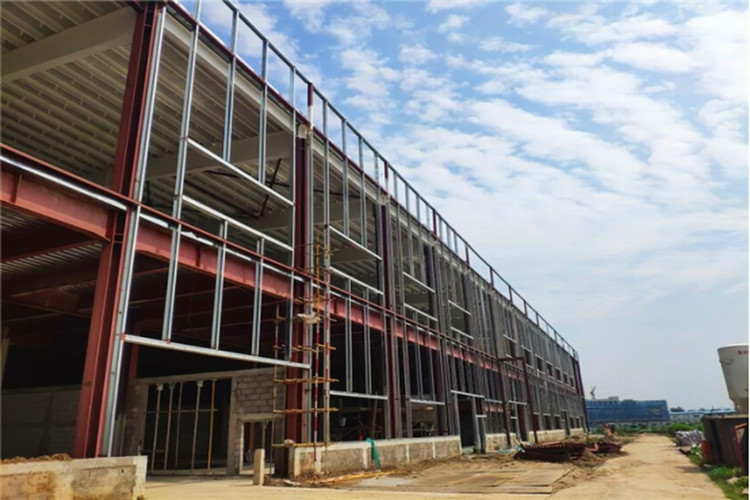 Estructura de marco de acero de varios pisos para taller de producción