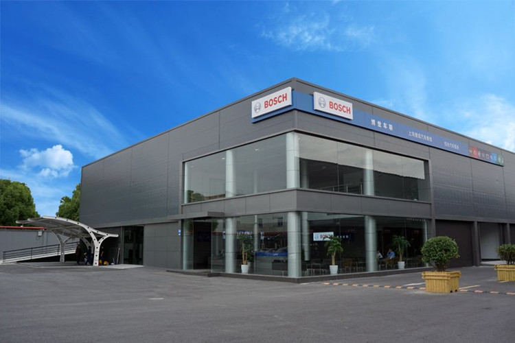 Edificio de estructura de marco de metal para el comercio minorista y servicio de exhibición de automóviles