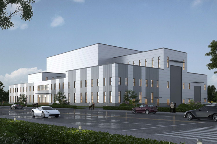 Edificio de acero de dise&ntilde;o moderno