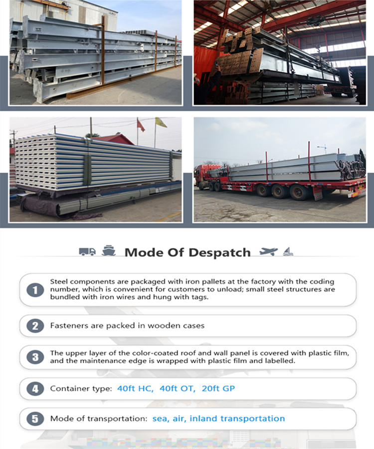 paquete de acero marco