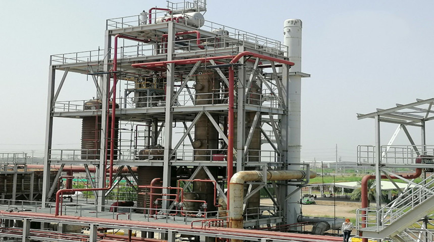 Construcción de fábrica química de estructura de acero en Pakistán