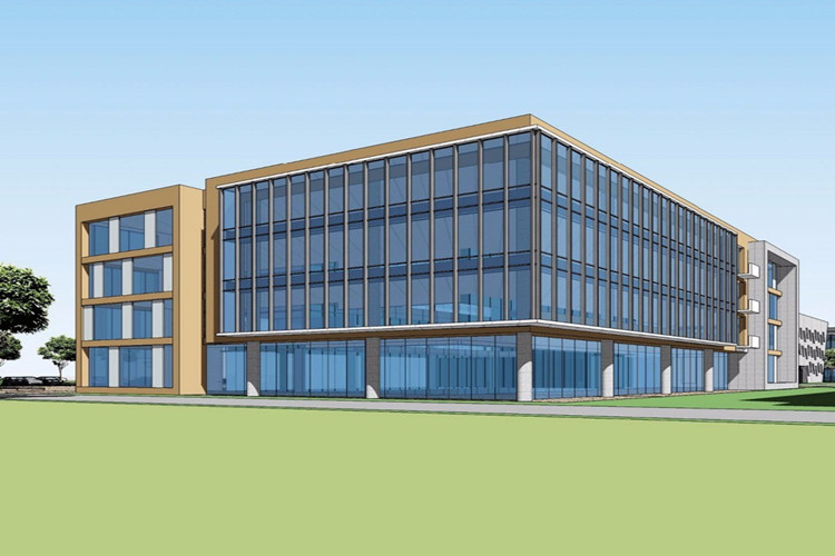 Pared de la curria de construcci&oacute;n comercial