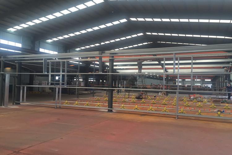 estructura de acero granja de pollos