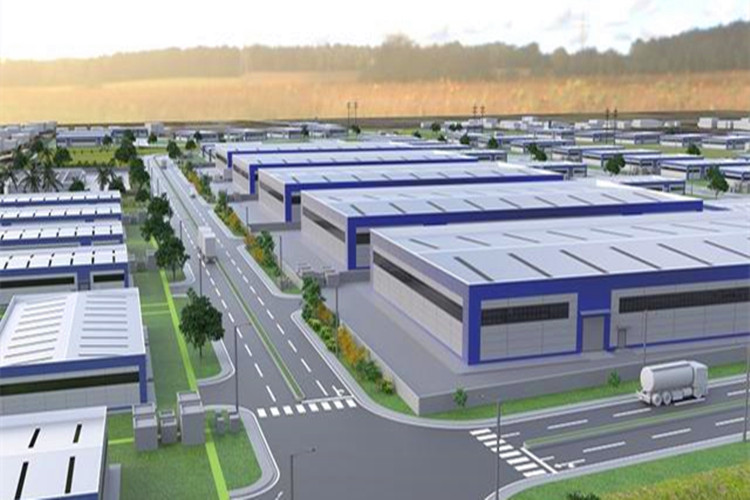 Taller de estructura de acero estándar en diseño de parques industriales