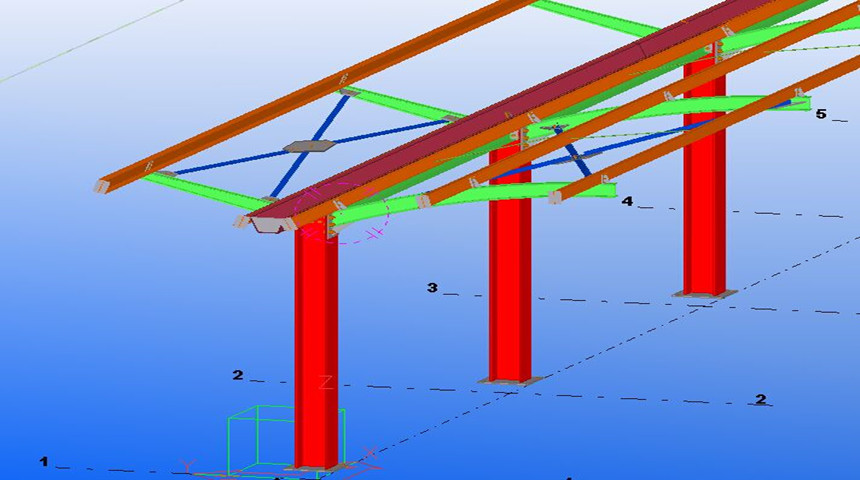 Marco de acero para la estaci&oacute;n de autobuses