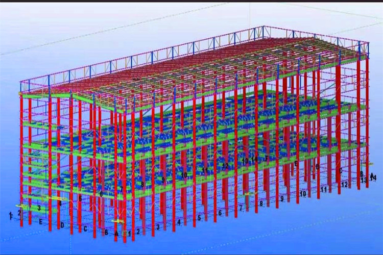 estructura de acero de dise&ntilde;o tekla