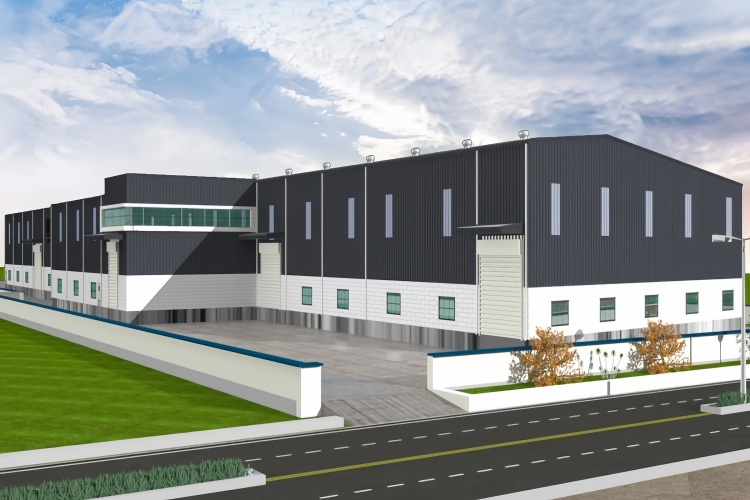 Edificio de estructura de acero de almacén fabricado para el centro de distribución y logística