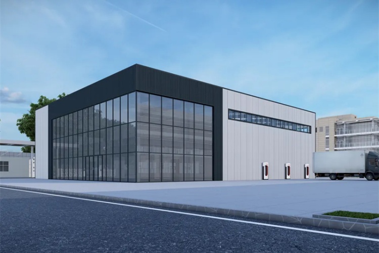 Estructura de acero de almacén con diseño de estructura metálica estándar