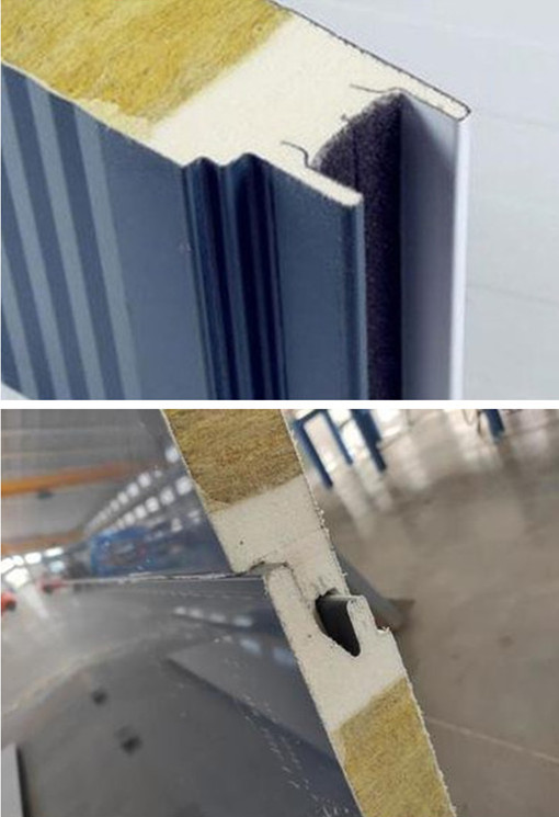 Panel de s&aacute;ndwich de lana de roca con PU Edge-2