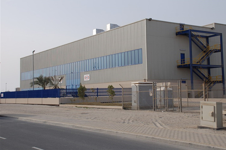 Taller de estructura de acero para planta de procesamiento de alimentos